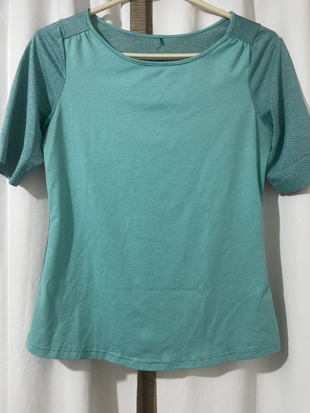 prAna Short Sleeve Athletic Shirt Women’s S Teal Green Eco Active Top